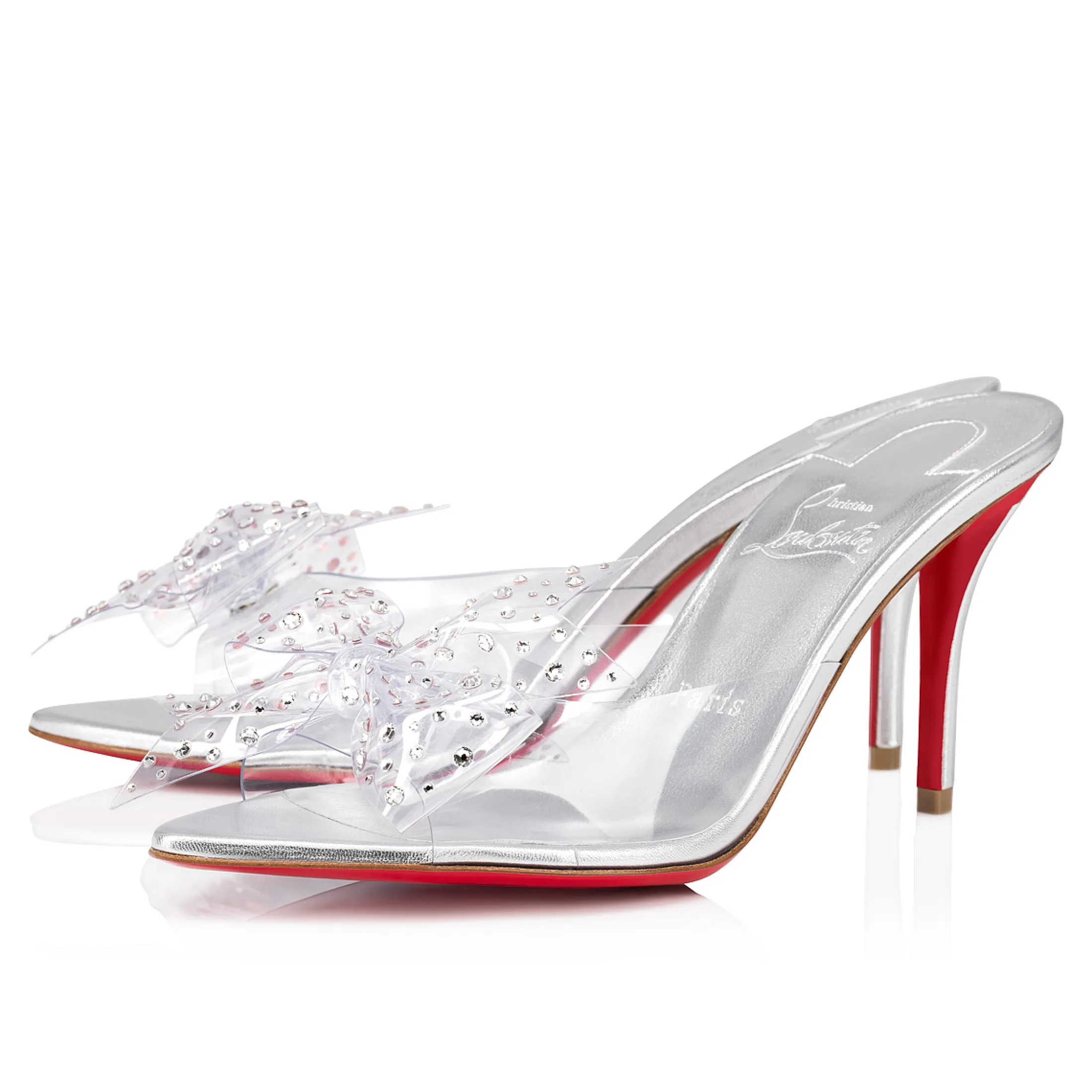 Flash Sale Christian Louboutin Aqua Strass Silver