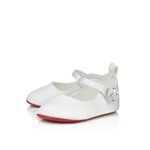 Online Christian Louboutin Baby Love Chick Strass Bianco