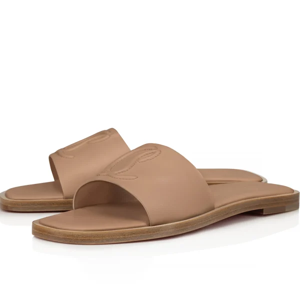 Best Sale Christian Louboutin CL Mule Beige