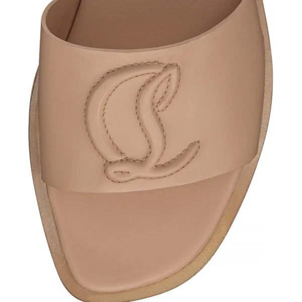 Best Sale Christian Louboutin CL Mule Beige