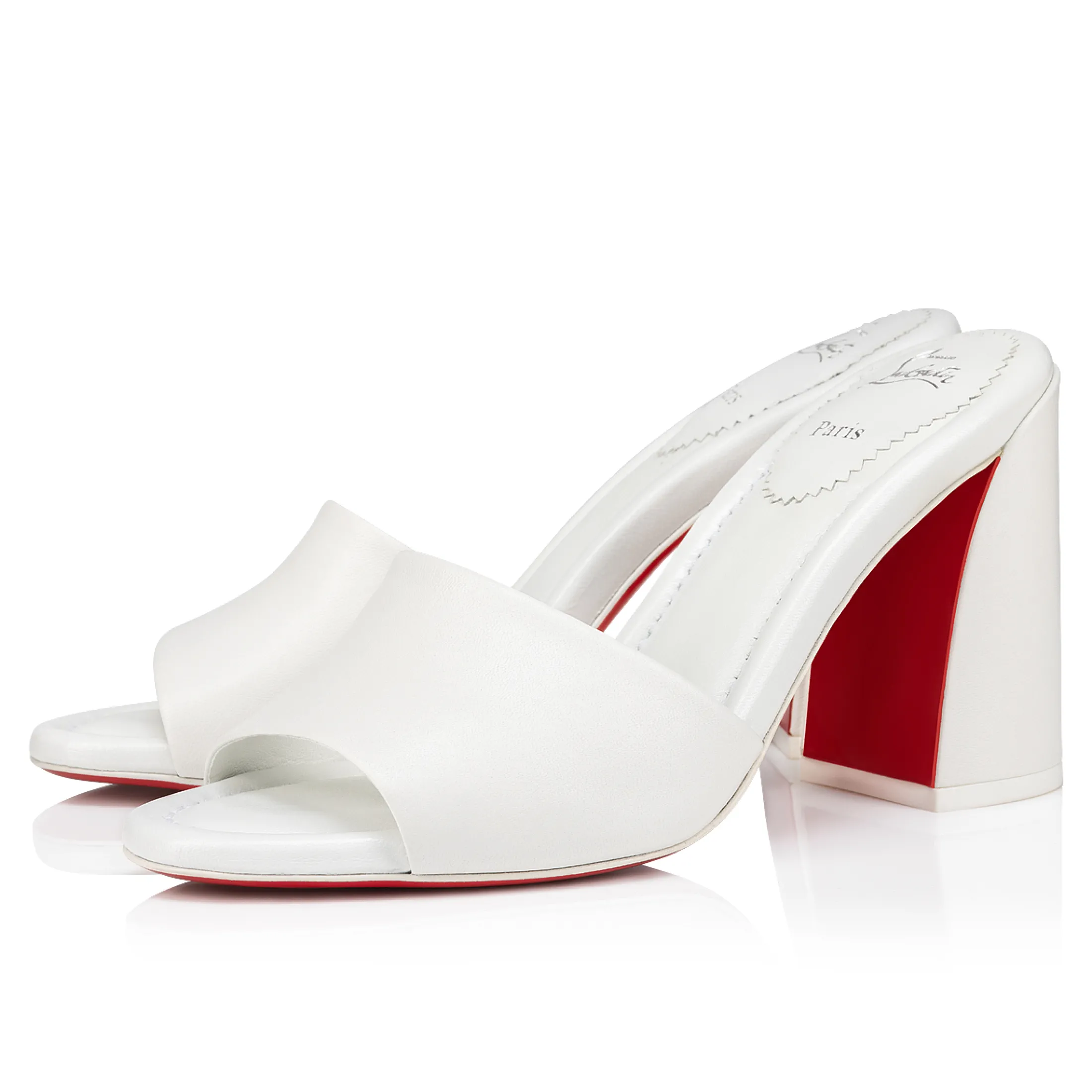 New Christian Louboutin Jane Mule Bianco