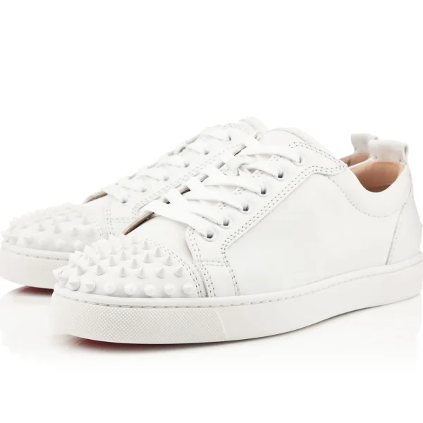 Shop Christian Louboutin Louis Junior Spikes White
