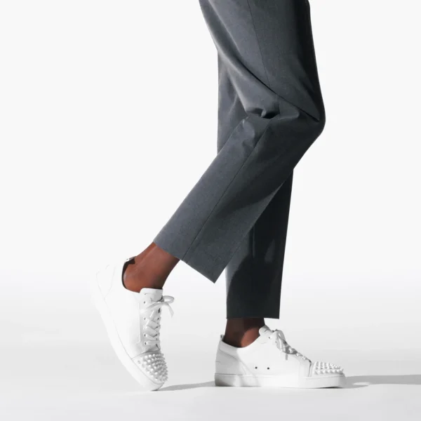 Shop Christian Louboutin Louis Junior Spikes White
