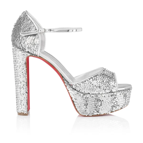 Shop Christian Louboutin Sandaloo Mini Paillettes